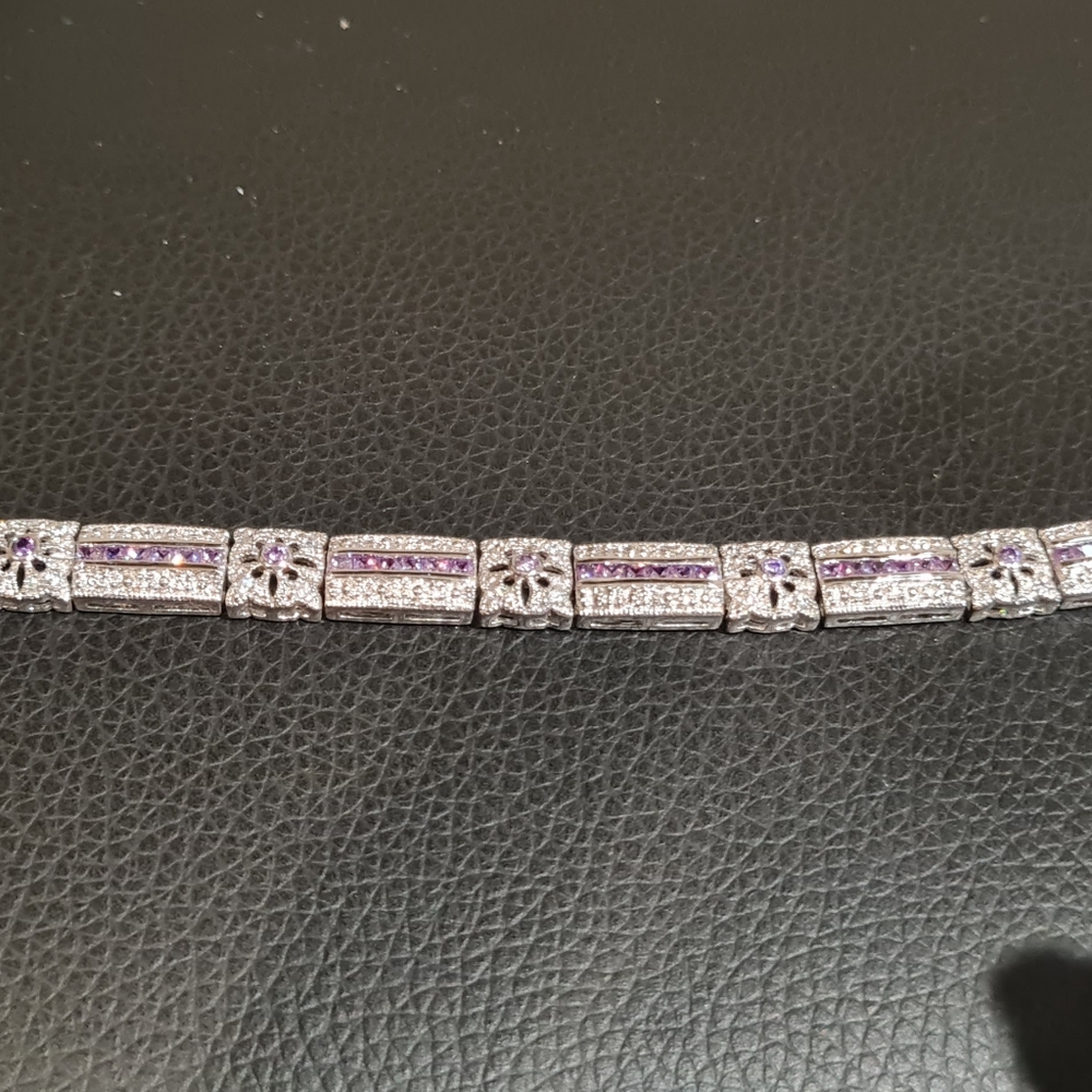 Bracelet with purple stones - Picture 2 of 2